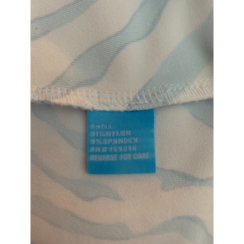 J. McLaughlin Women size S Blue Zebra Print Tunic Top Catalina Cloth 3/4 Sleeve - Picture 8 of 8